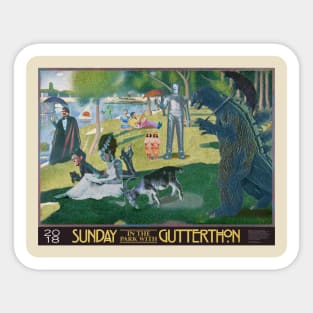 Sunday in the Park with Gutterthon (large) Sticker